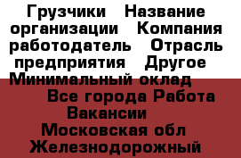 Грузчики › Название организации ­ Компания-работодатель › Отрасль предприятия ­ Другое › Минимальный оклад ­ 18 000 - Все города Работа » Вакансии   . Московская обл.,Железнодорожный г.
